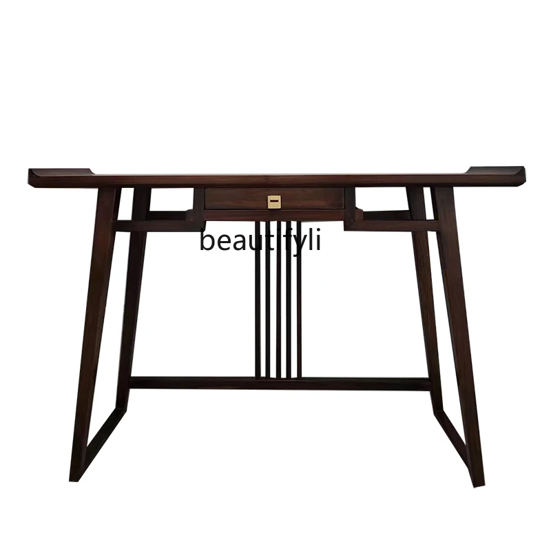 

Blackwood New Chinese Style Solid Wood Console Tables Antique Desk Hallway Partition Console Altar