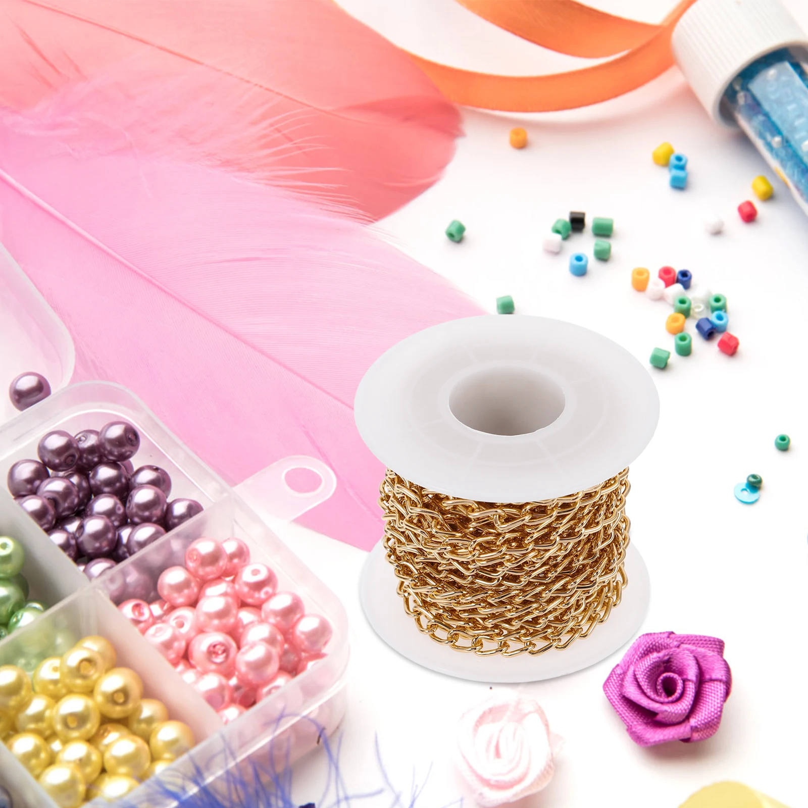 

O цепочки для изготовления ювелирных изделий из нержавеющей стали DIY браслет-цепочка для ожерелья ремесло плоская подвеска ручной работы аксессуары аксессуары компоненты