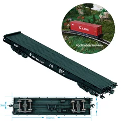 Train Flatbed Model 1:87 NX17K Flatbed Transport Vehicle OrangutanTrain HO Scale Railway Accessories 1Pcs