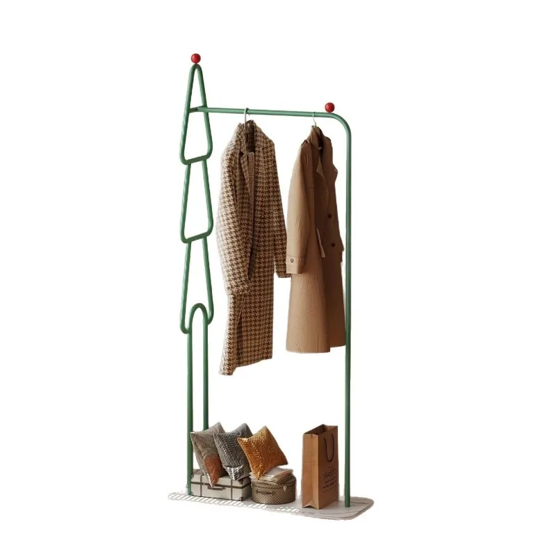 French creative evening clothes artifact wrought iron storage coat rack bedroom bedside removable floor hanger
