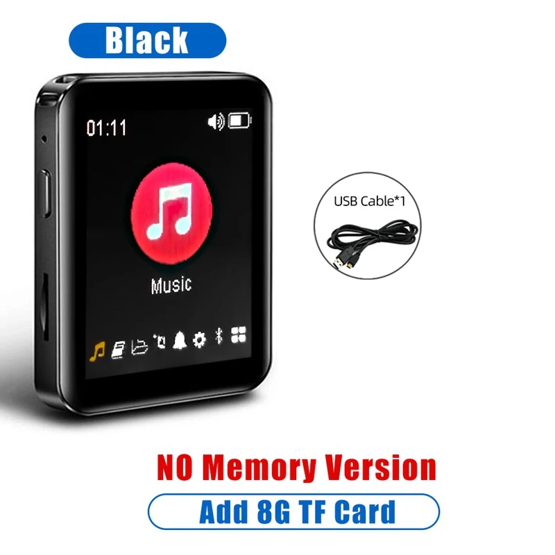 مشغل MP3 محمول بشاشة تعمل باللمس ، مشغل موسيقى مع مكبر صوت ، مسجل راديو FM ، متوافق مع بلوتوث ، جودة صوت Hifi ، Quali ، جديد