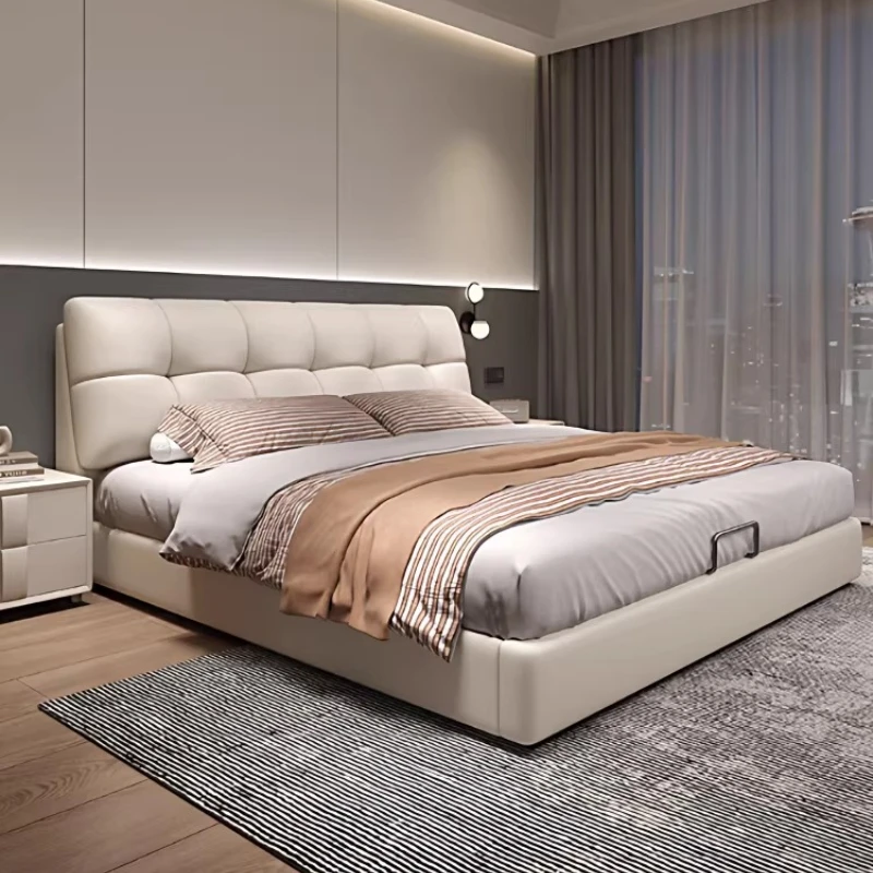 

Queen Luxury Bed European Simple Children Sleeping Modern Headboards Bed Design Bedroom Letto Matrimoniale Unique Furniture