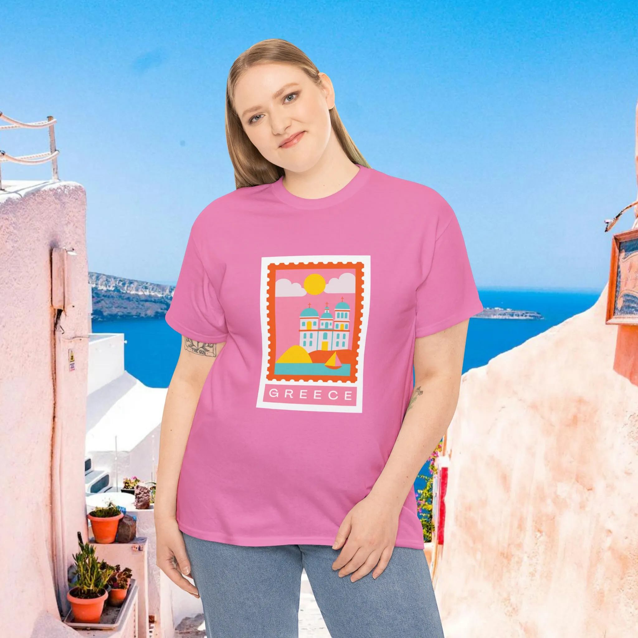 Mamma Mia T Shirt Greece Travel Poster Postcard