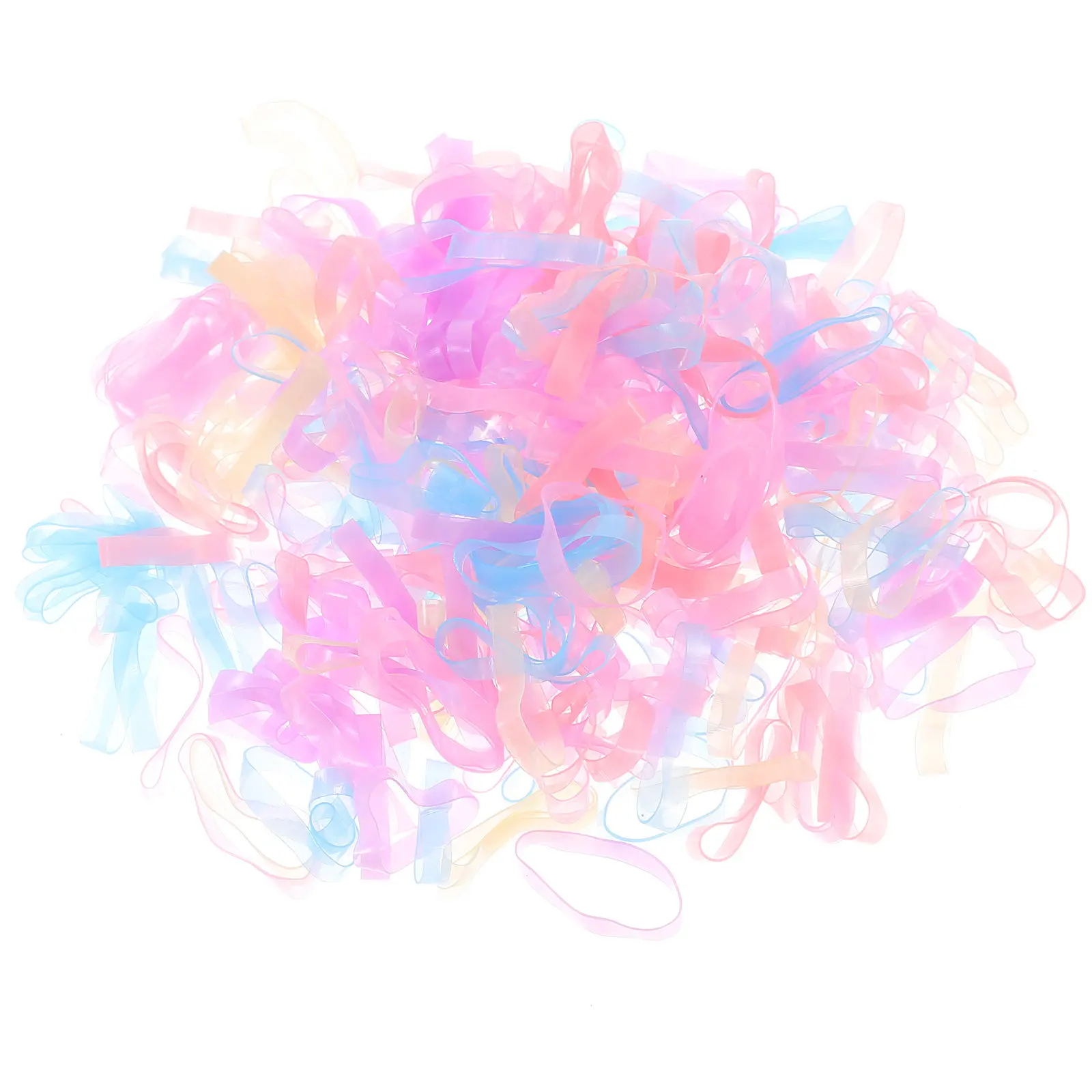 500Pcs High Elastic Hair Ties Disposable Elastic Rubber Bands for Daily Wear Ponytail Braiding Hair Accessories