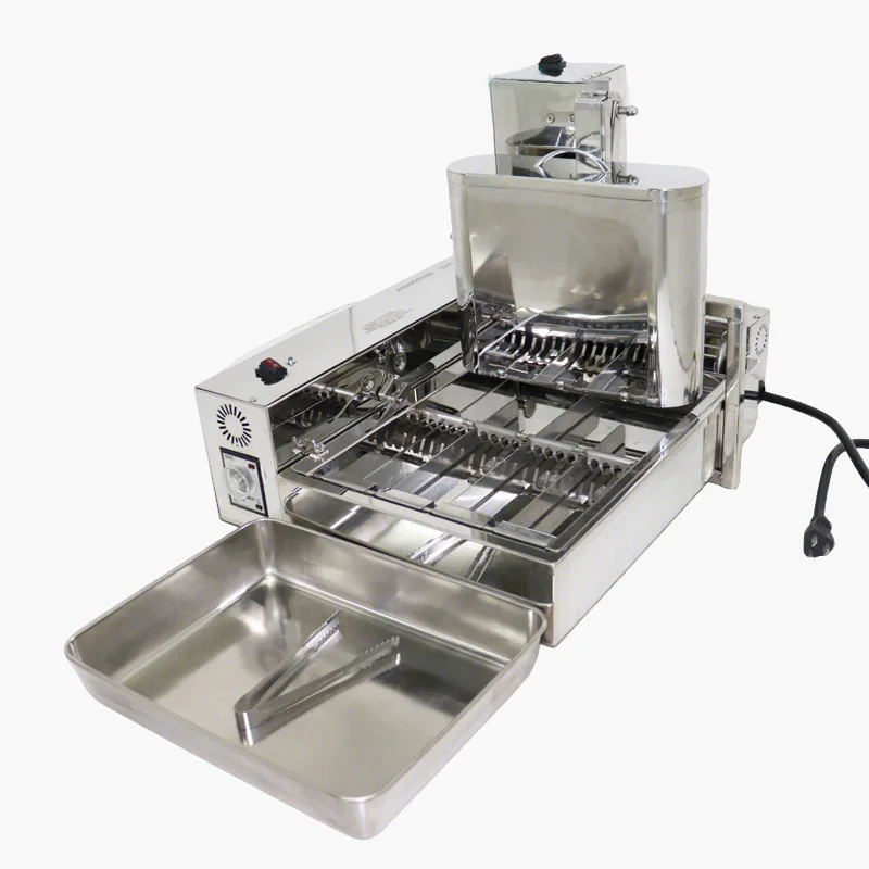 

220V Industrial Donuts Machine Fully Automatic Donut Making Machine 2000W Commercial 4 Rows Auto Doughnut Maker with 5.5L Hopper