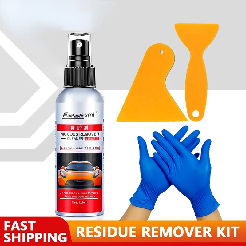 Sticky Residue Remover Car Window Film Adhesive Remover Sticker Cleaning Spray Glue Remover Cleaning Agent Cleaning Products