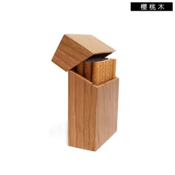 Portable Wood Cigarette Case Magnet Adsorption Slim  Wooden Cigar Storage Box Solid Wood Cigarette Holder Smoker Men Dad Gift