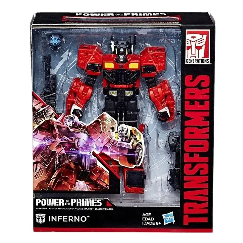 [In-Stock] Hasbro Transformatoren Kracht Van De Priemgetallen 18Cm Inferno Voyager Klasse Verzamelen Geschenk Gratis Verzending Action Figures Speelgoed