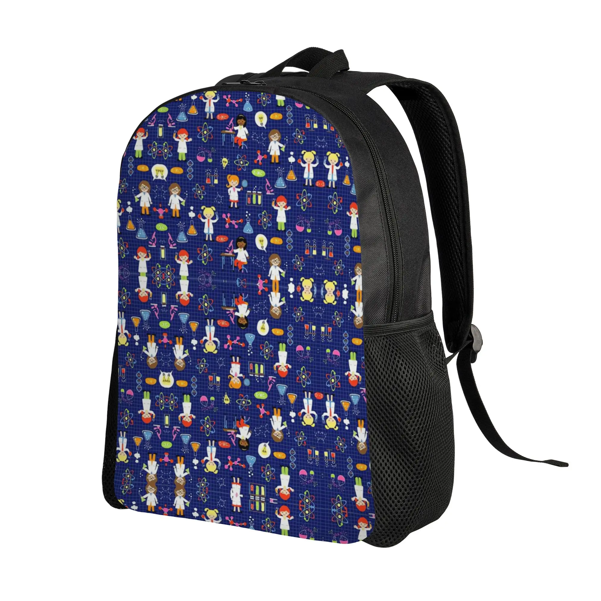 Chemistry Science Test Tubes Lab School Subject Backpack  Trekking Backpacks Boy Design Big High School Bags Modern Rucksack