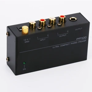 Preamplifier Phono Preamp Amplificador áudio ultra compacto com nível Volume Control, Turntable entrada, RCA saída, 1/4 ''TRS saída 10 principais vendas controlador de volume rca - №5
