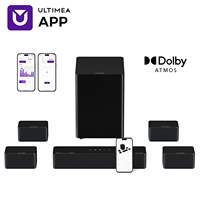 ULTIMEA Poseidon D80 Boom 7.1ch Dolby Atmos Soundbar Surround Sound, Wireless Subwoofer & 4 Surround Speakers, BassMX Technology