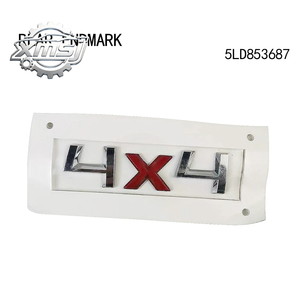 

5LD853687H para Skoda Yeti Red 4x4 maletero trasero tapa letra pegatina alfabeto calcomanía personaje emblema Material tipo ABS