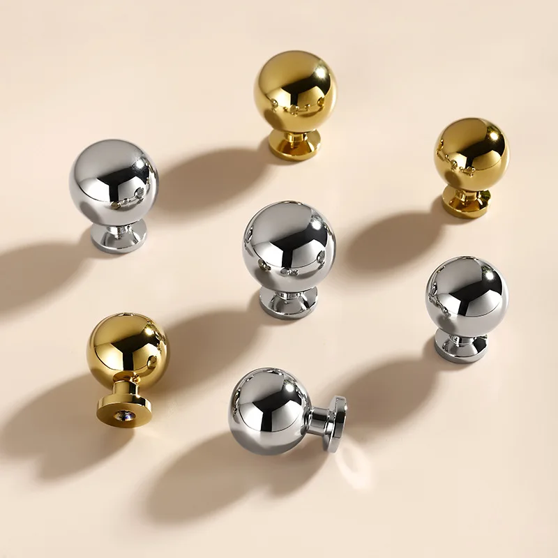 Minimalist Single Hole Round Dot Cabinet Pulls Handle Silver Gold Drawer Pull Knob Wardrobe Closet Door Furniture Hardware