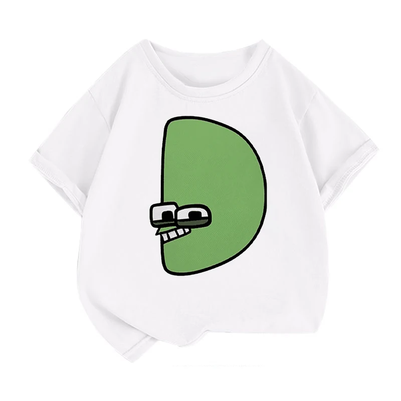 Kinder Gelukkige Verjaardag Schattige Print Letterprint T-Shirts Jongen En Meisje Baby Tees Nummer Top Kinderen Kleding Meisjes Van 2 Tot 7 Jaar