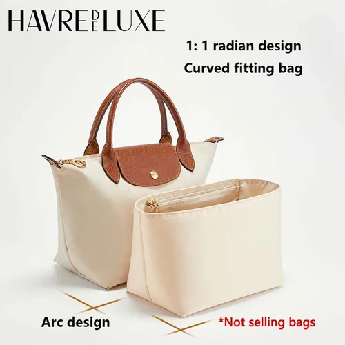 Imagen 2 del producto Inserto organizador de bolsa para Material de nailon Longchamp, soporte para bolsa de ajuste súper fuerte, forro para bolso, accesorios para bolsos