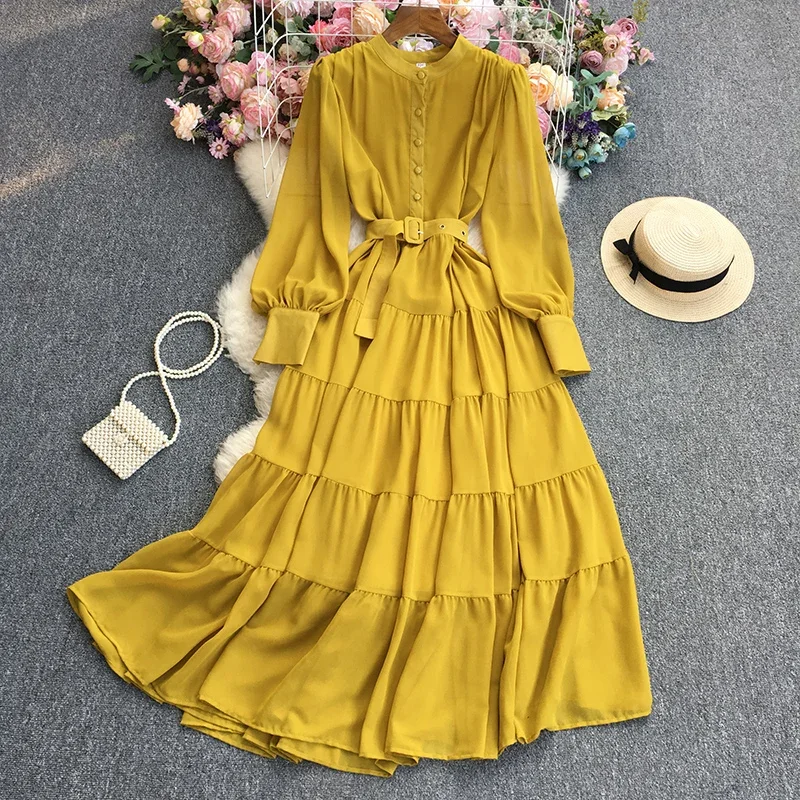 Ladies High Waist Chiffon Bohemian Maxi Dress for Women Summer Fashion Casual Female Party Long Dress Cheap Wholesale BPA679 2