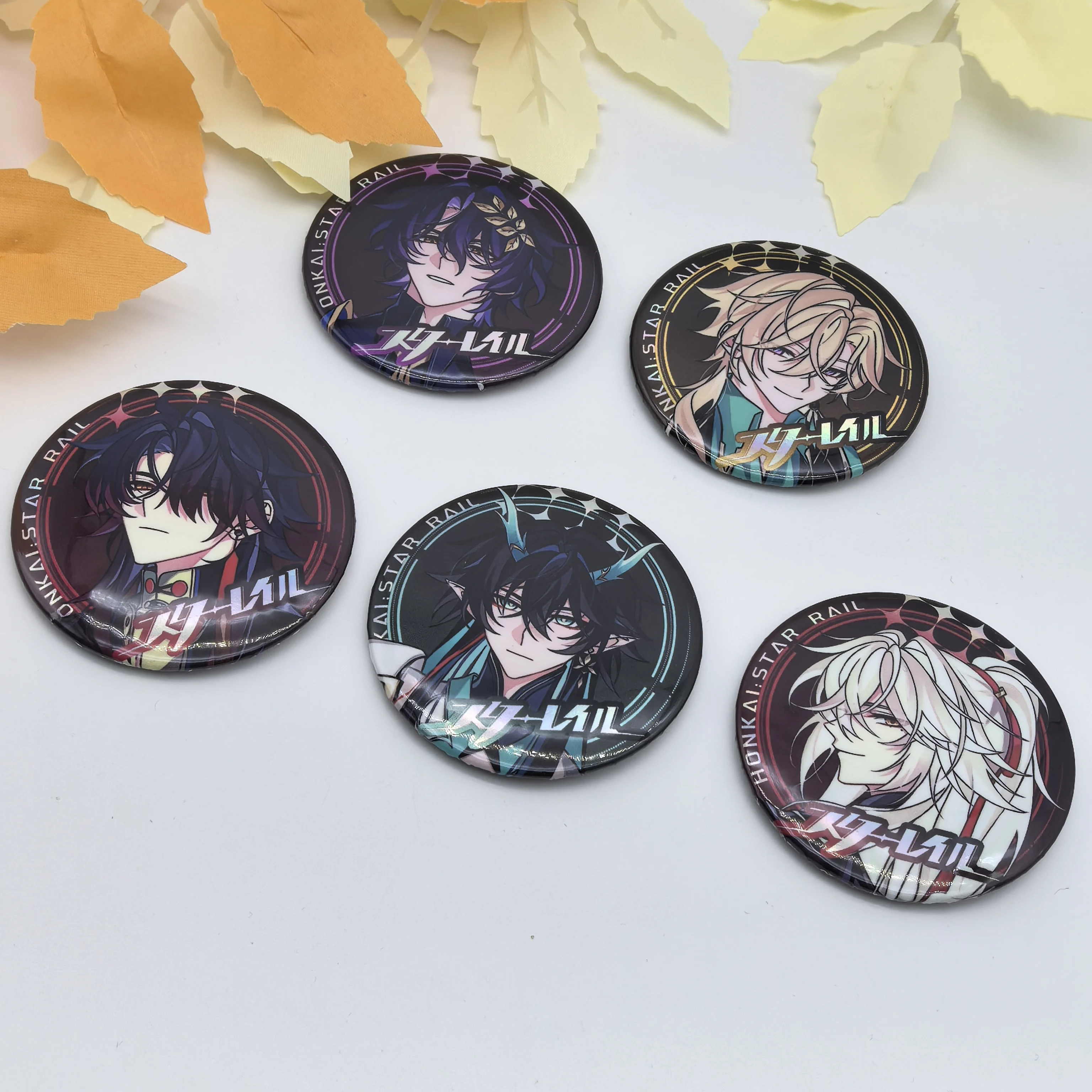 1PC Anime Games Honkai: Star Rail Boothill Aventurine Pretty Badges Clothes Jewelry Collar Brooches Accessories Gifts For Friend