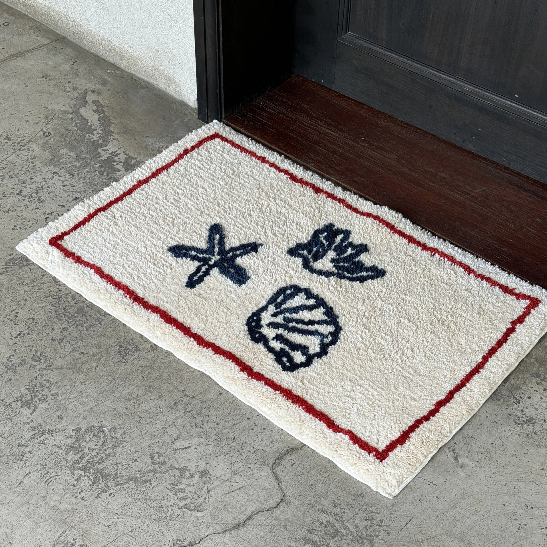 Sea Vibe Tufting Bathroom Mat Soft Tufted French Scenic Carpet Rug Bathmat Floor Pad Bedroom Doormat Aesthetic Home Room Decor