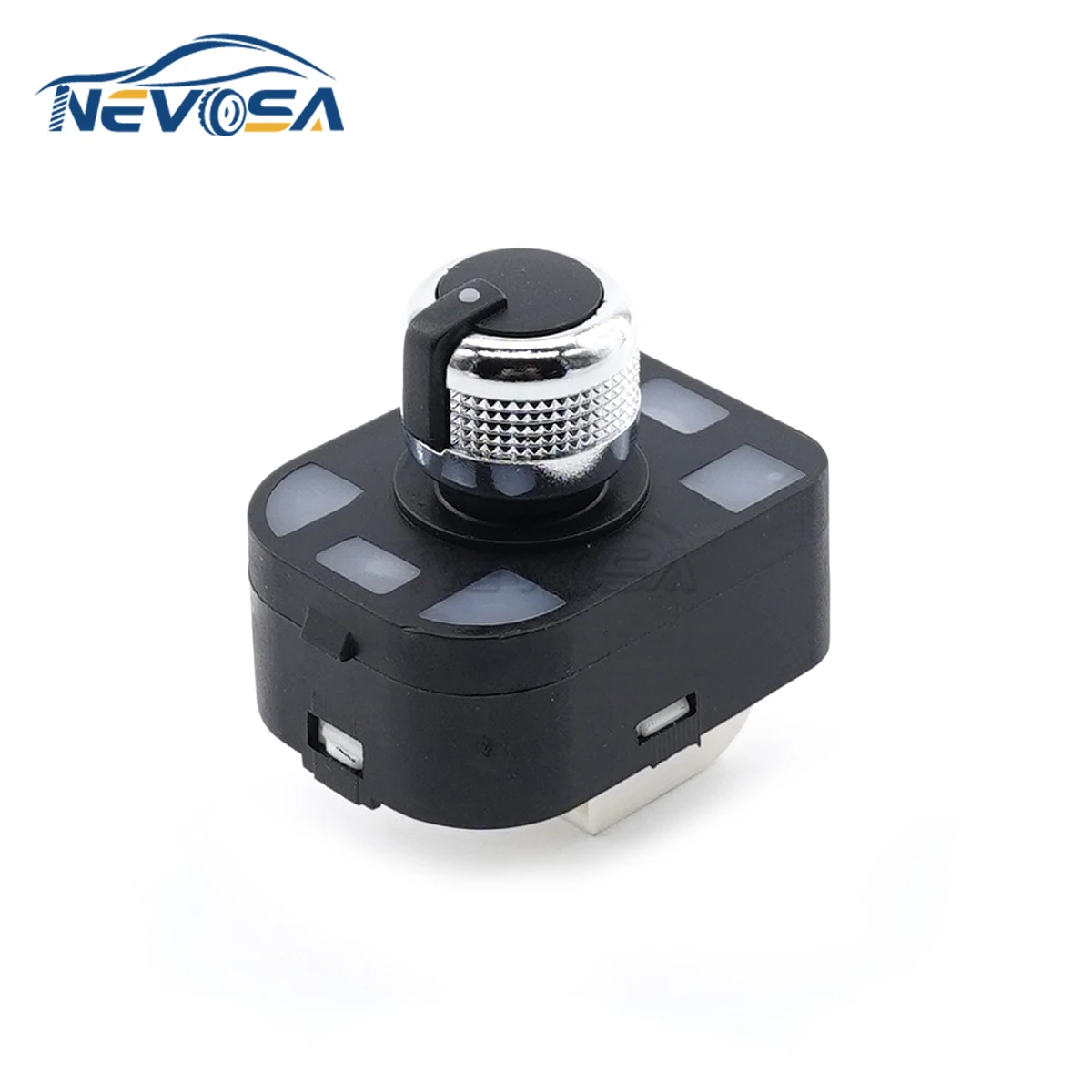 Nevosa 4F0959565A Car Mirror Electroplate Adjustment Switch For 2001-2012 Audi A4 S4 B6 A6 Quattro Q7 R8 TT RS4 4FD959565A