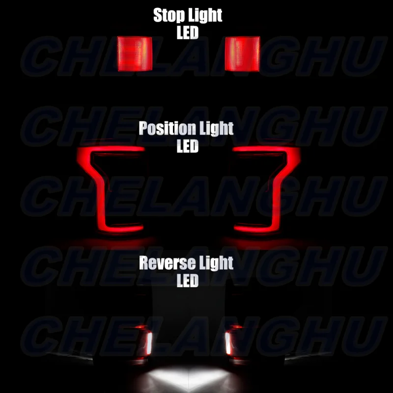 LED Pair Tail Light For Ford F150 2015 2016 2017 Rear Lamp With Brake Light Position Light Reverse Light Blind Spot