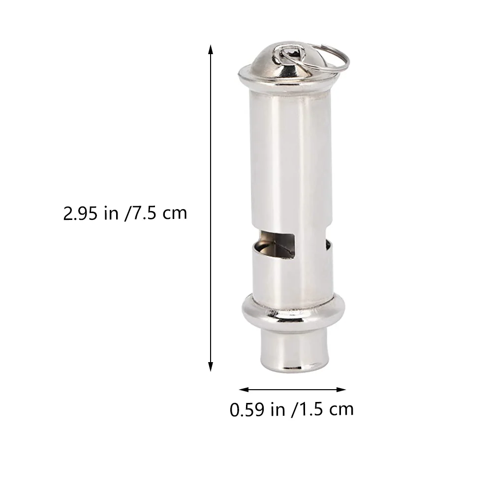 3 قطع من صفارة الفولاذ المقاوم للصدأ المحمولة لتدريب الحمام والرياضة والمساعدة في الهواء الطلق وحجم عالٍ وصوت واضح فضي وأصفر