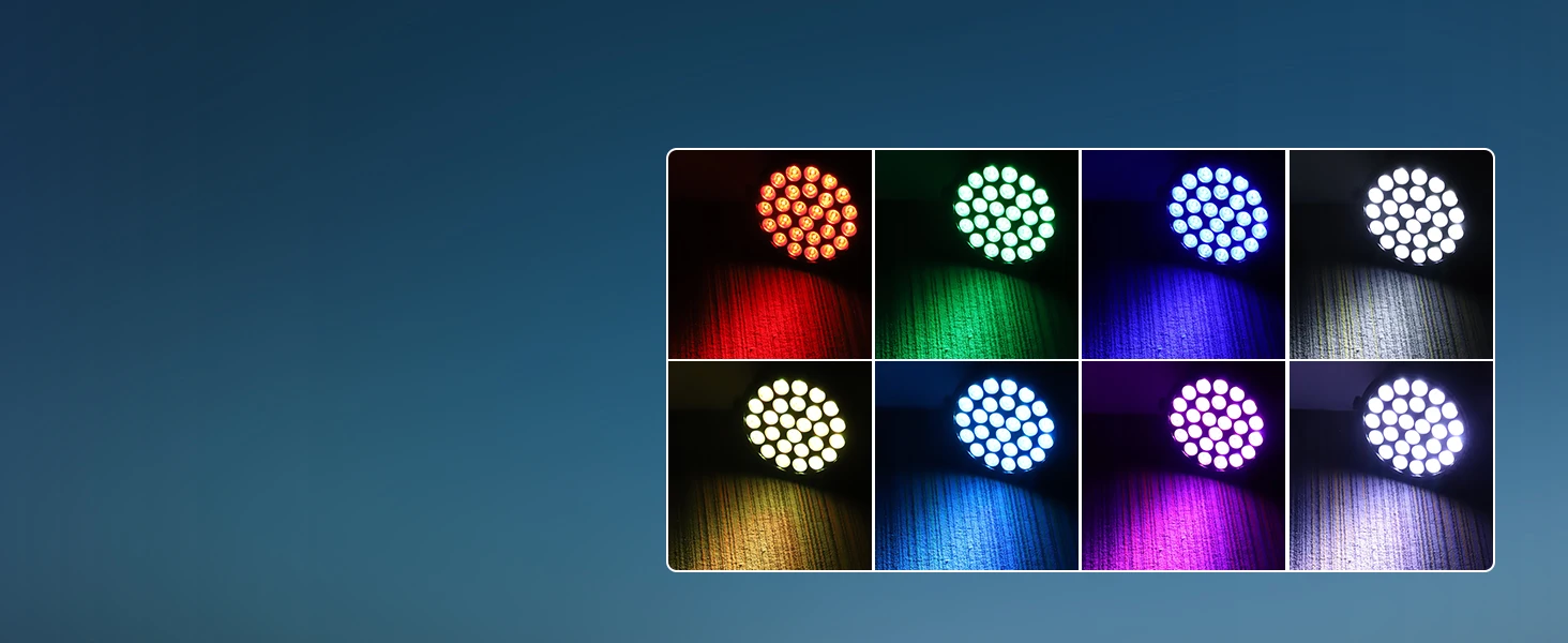 Yiflamefly 216W Par-Scheinwerfer 27X8W RGBW LED Bühneneffektbeleuchtung mit Fernbedienung & DMX512-Steuerung für KTV, Theater, Bar, Konzert, DJ-Party – Detail 3
