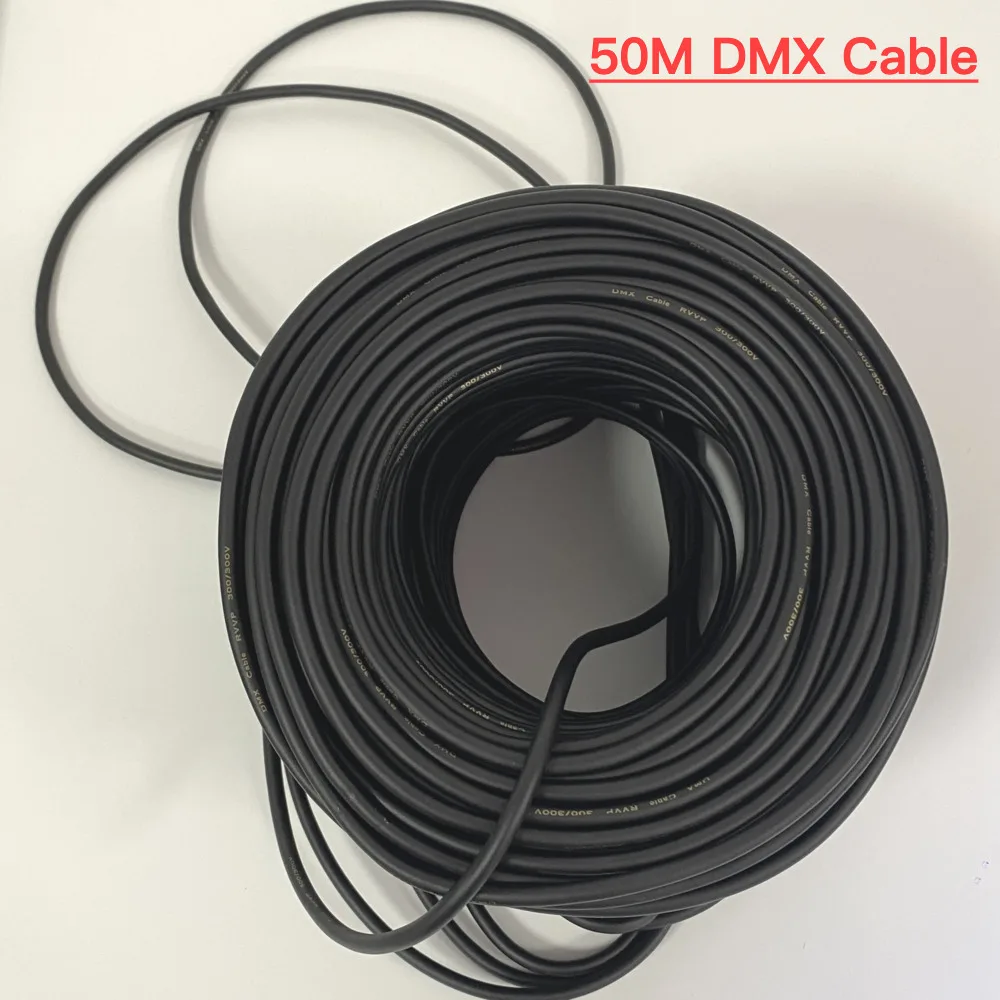 

50 м DMX-кабель с экраном для DIY DMX512, провод передачи сигнала, аксессуары для сценического освещения