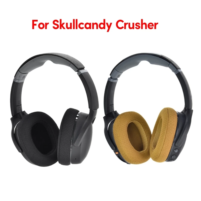 Mesh Fabric Earpads Ear Pads for Skullcandy Crusher Earphone Memory Foam Earcups Easily Replaced Headphone Ear Cushions K1KF