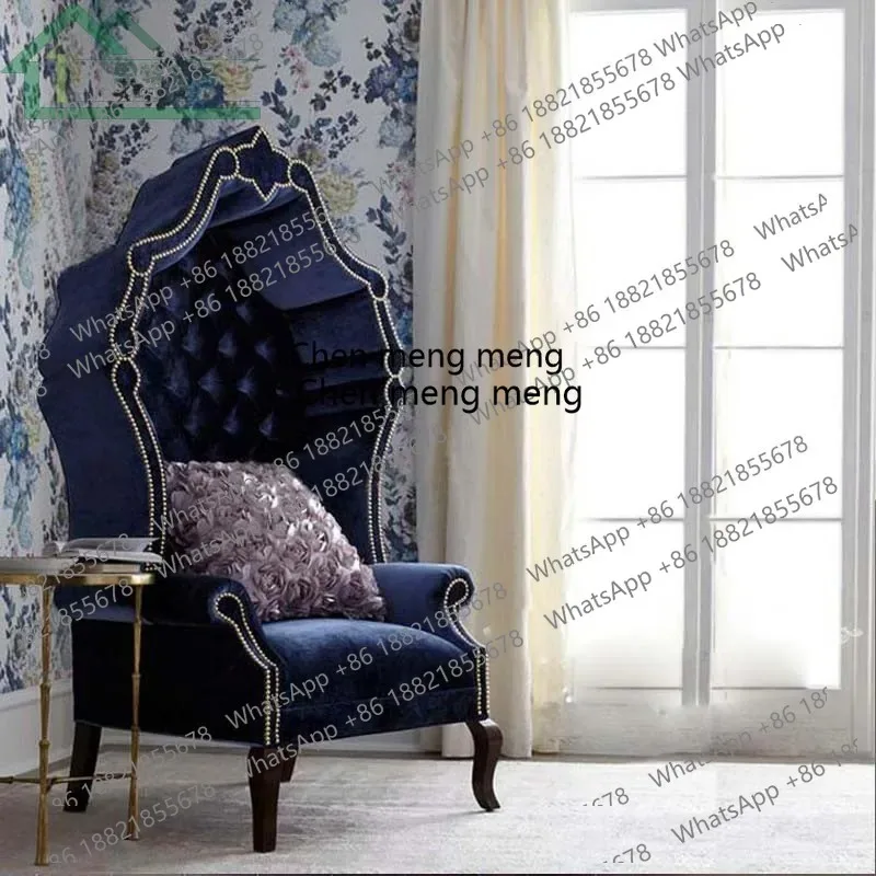 

M26 American neoclassical creative sofa high back princess chair fabric space chair studio furniture soft bag bird cage