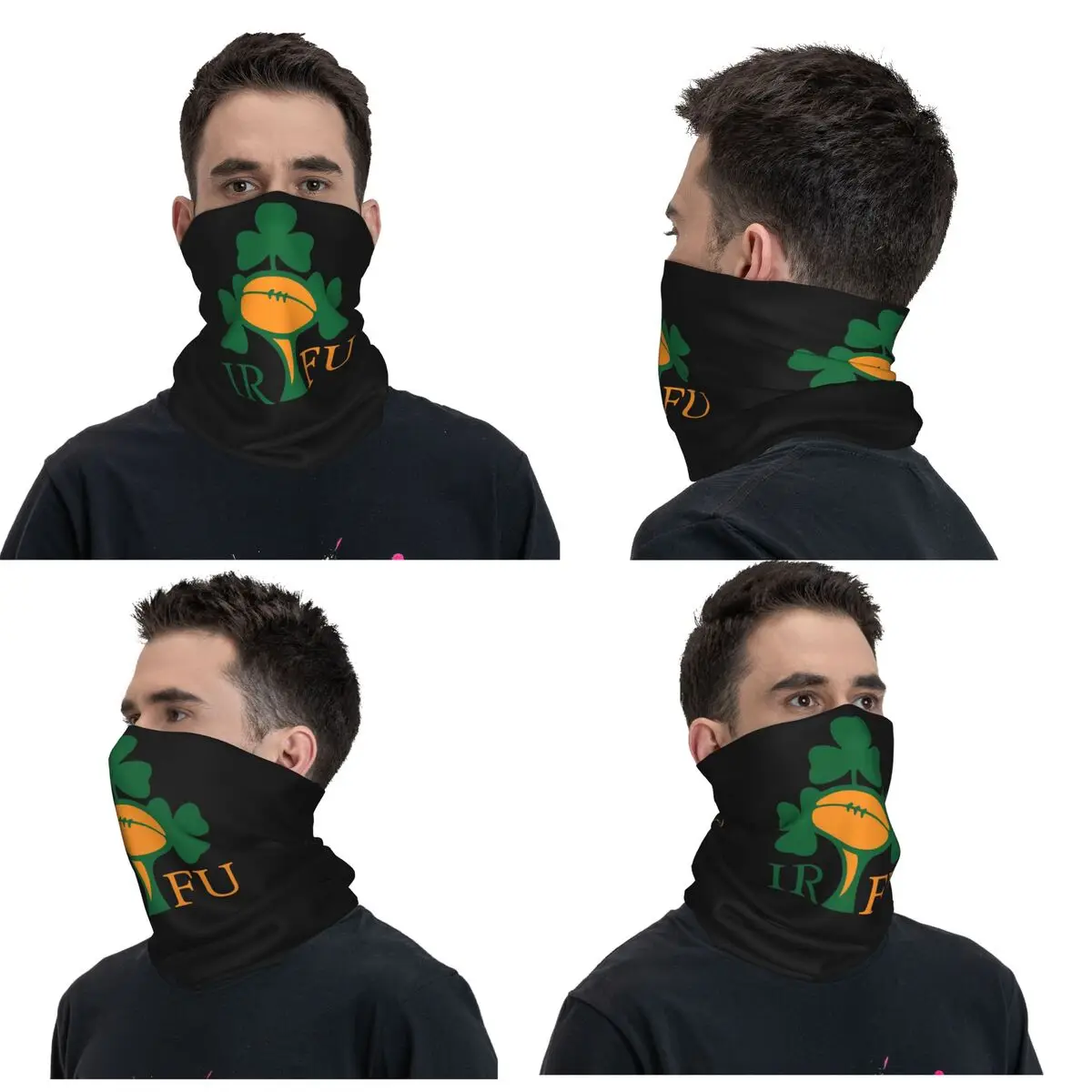 Ireland Rugby TEAM Bandana Neck Gaiter Printed Wrap Mask Scarf Warm Cycling Scarf Running For Men Women Adult Winter