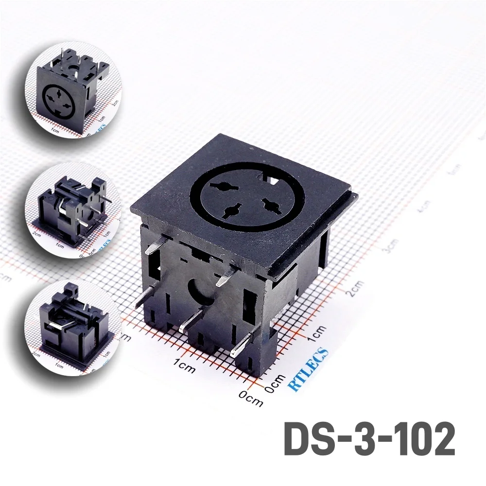 Din Socket 2 3 4 5 6 7 8 Position Female 13 Pin PCB Right Angle Through Holes SDS-J DS Power Jack 2A 110V Circular Receptacle