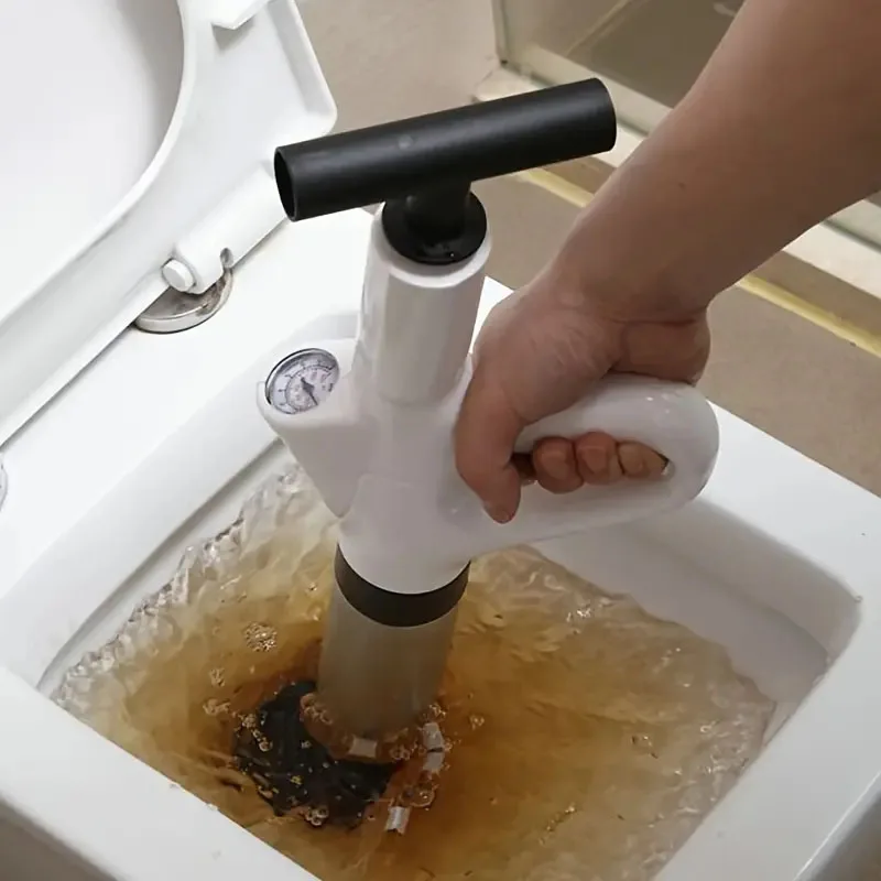 Toilet Dredge Sewer Toilet Air Drain Blaster Drain Clog Remover Tool High Pressure Toilet Plunger Pipe Dredger Sewers Unblocker