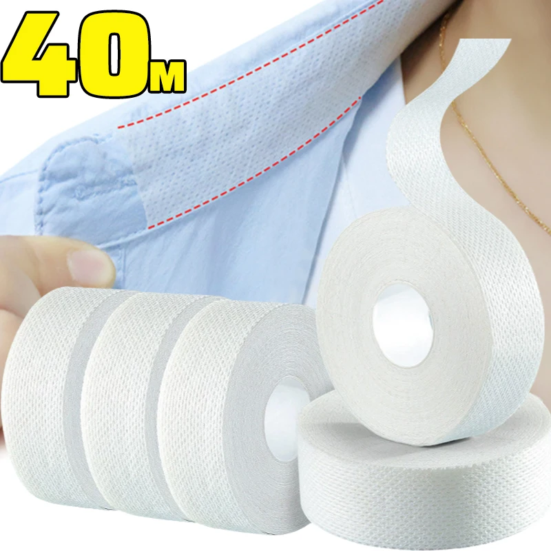 8/40M Adesivi per collare autoadesivi usa e getta Donna Uomo Cappello Colletto della camicia Fodere per il collo Cuscinetti Nastro trasparente Assorbente per la rimozione del sudore