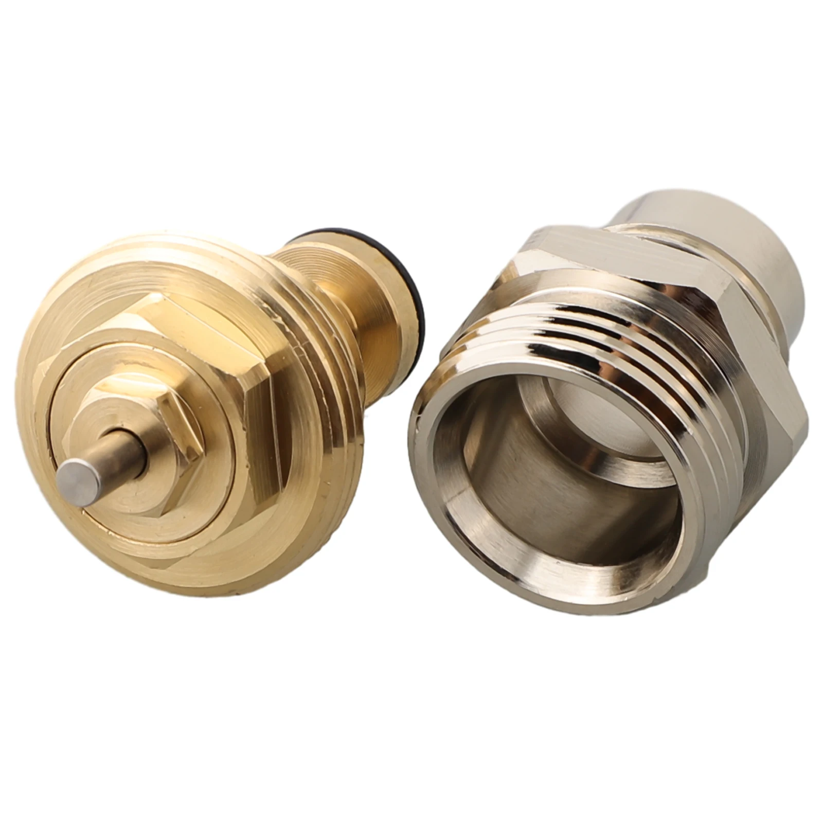 Set completo di valvole a perno e parte filettata per collettore di riscaldamento a pavimento M30x1 5 dimensioni filettatura robusto materiale in ottone