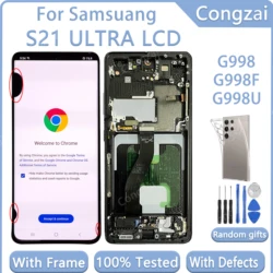 AMOLED For Samsung Galaxy S21 Ultra 5G G998B G998F G998U  Lcd  With Defect Touch Screen S21ultra Touch Screen Assembly