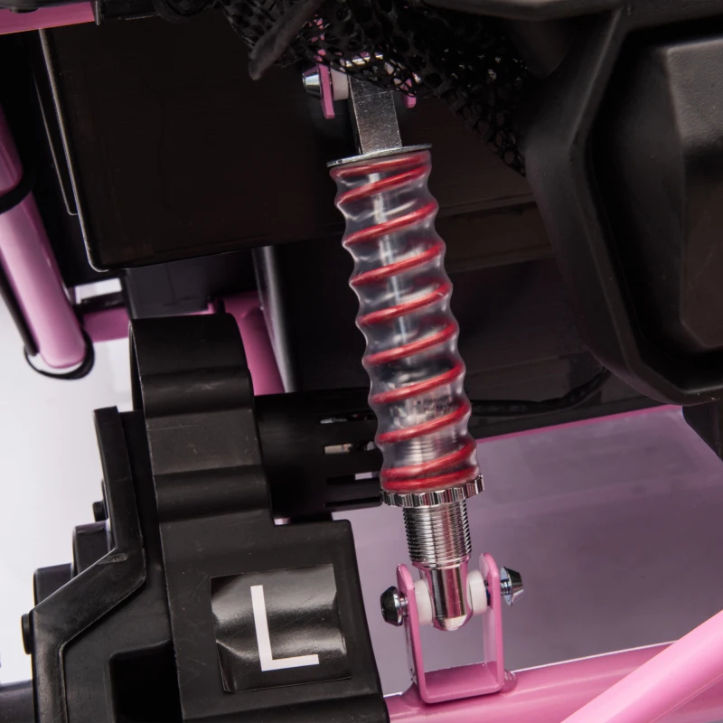 24-V-Zweisitzer-Geländewagen für Kinder mit elternförmiger Steuerung, Allrad-Aufhängung, LED-Leuchten, Hupe und hinterer Stauraum