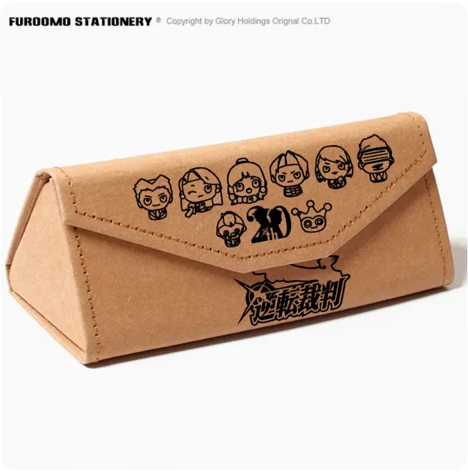 Anime Ace Attorney Fold Pencil Case Protective Hard Eye Glasses Case Portable Storage Sunglasses Box 1493