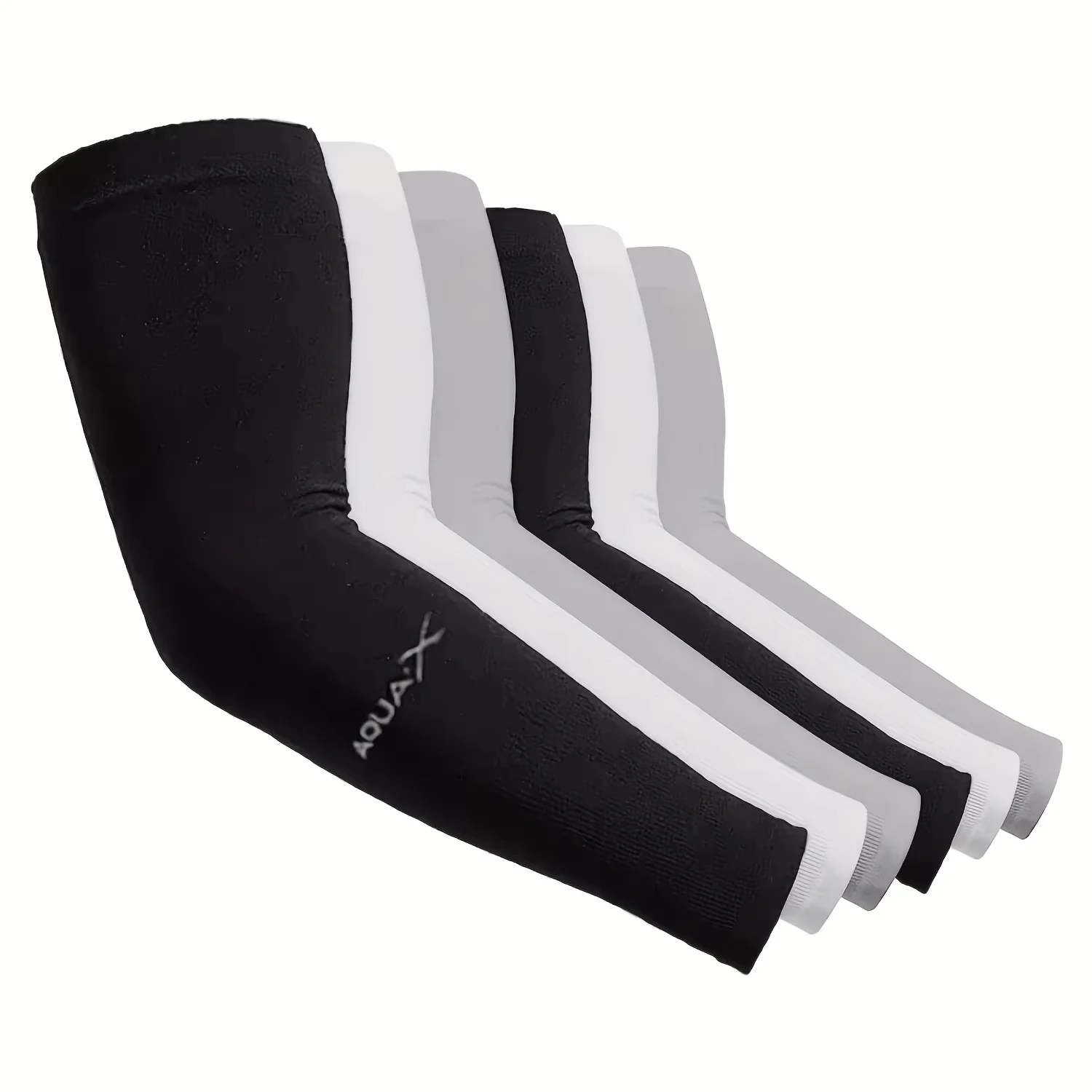 3 pares de mangas de proteção solar para homens e mulheres, mangas anti UV para o verão, mangas simples de seda gelada para proteção solar.