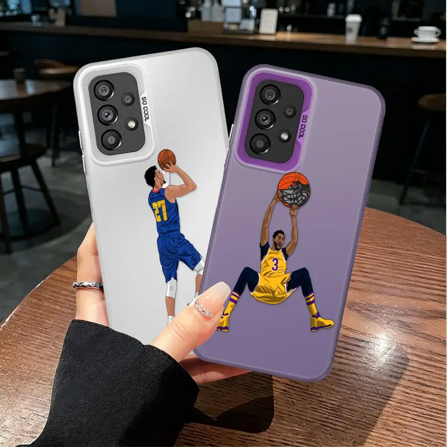 Basketball Number Sport Back Phone Cover Case for Samsung Galaxy A54 A03 A72 A10 A20 A06 A07 A56 A51 A52 A04 A05 A71 A50