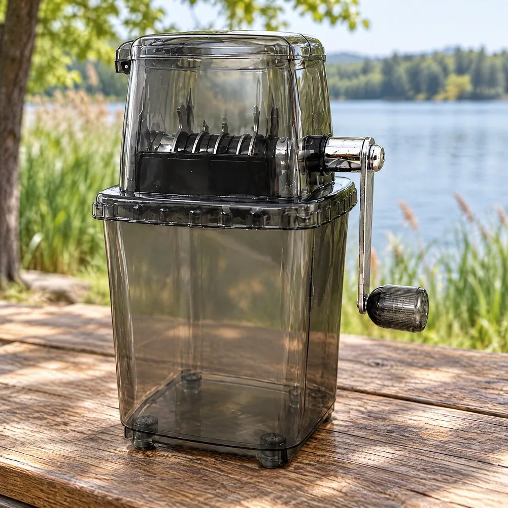 Hand Crank Carp Bait Grinder for Crusher Machine Large Capacity Grinding Tool with for non Slip Base and Transparent Lid