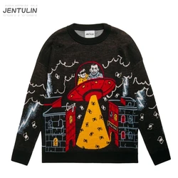 Sweater Antihypetrain Cartoon Graphic Men Winter Pullover Knit Tops Hip Hop Fashion Harajuku Jumper Coat Y2k Streetwear Clothing