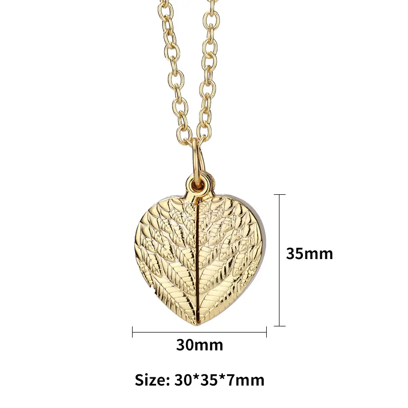 Fashion Necklaces With Angel Wing Heart Pendants Sublimation Blank Necklaces Creative Gifts For Transfer Print Phone Name