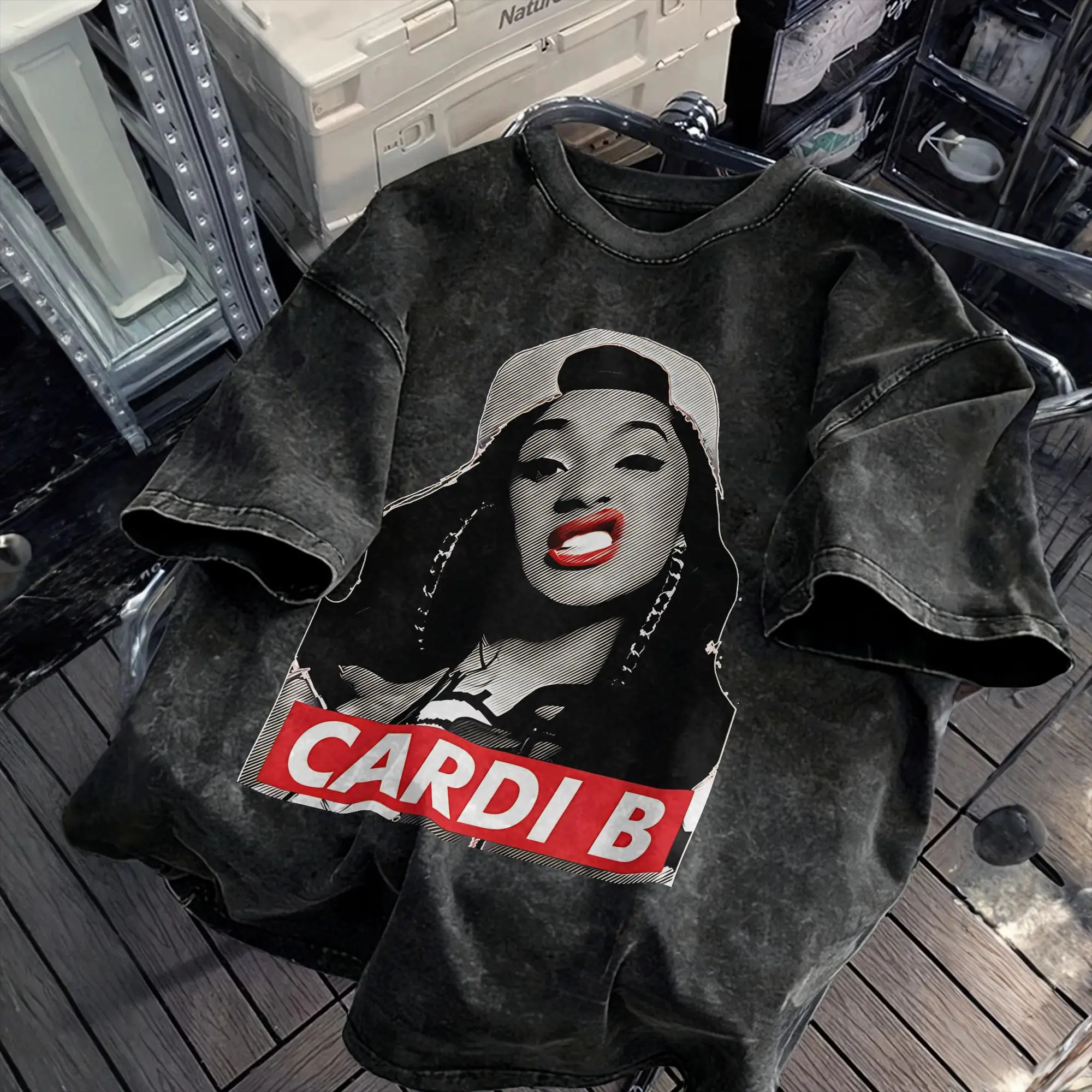 Cardi B Rapper T Shirt Summer  Y2K Classic T Shirts Cotton Harajuku Tee Shirt For Men Short-Sleeved Design Clothing