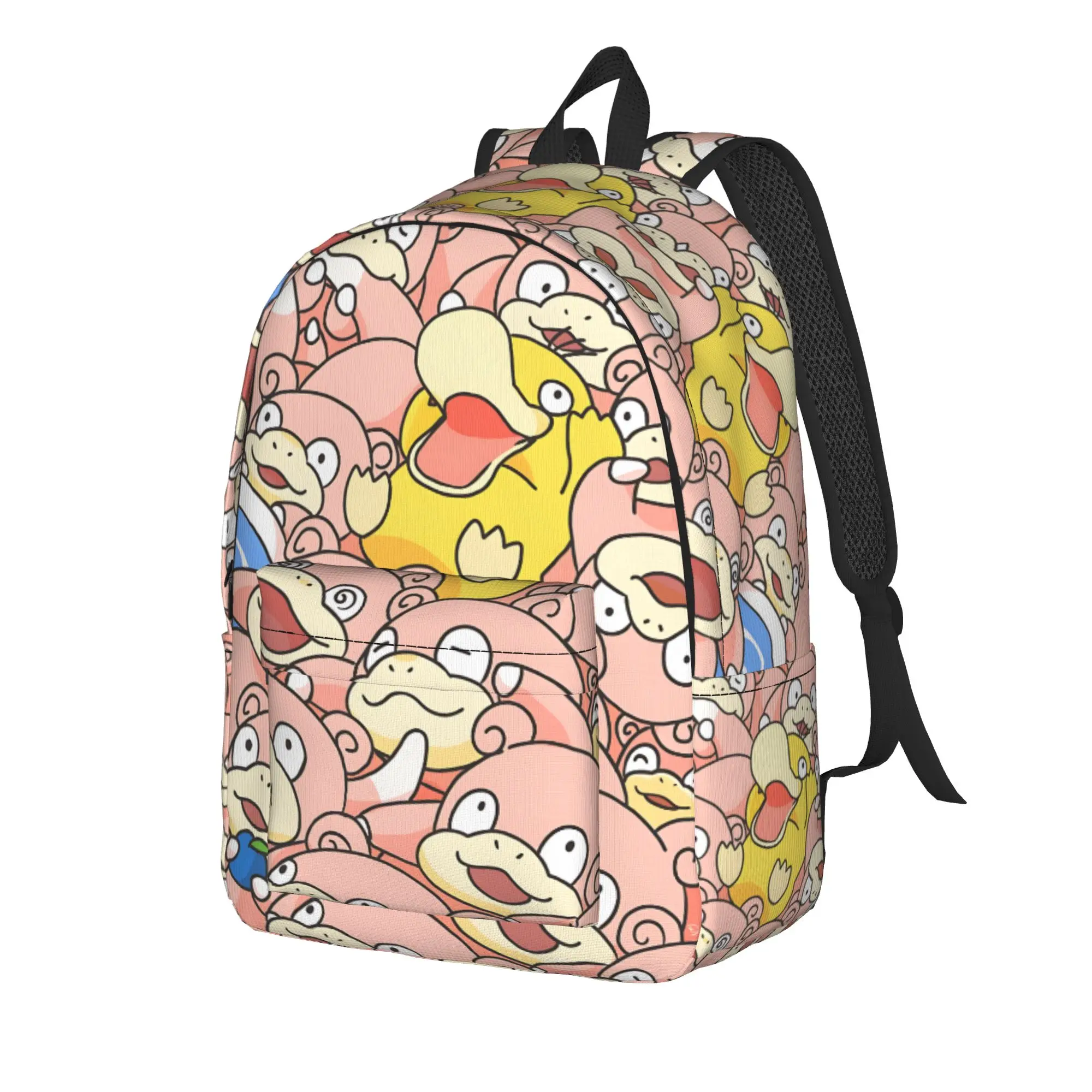Fashion Funny Pokemon Theme Backpack  Mochilas Casual For Work Retro Washable Rucksack