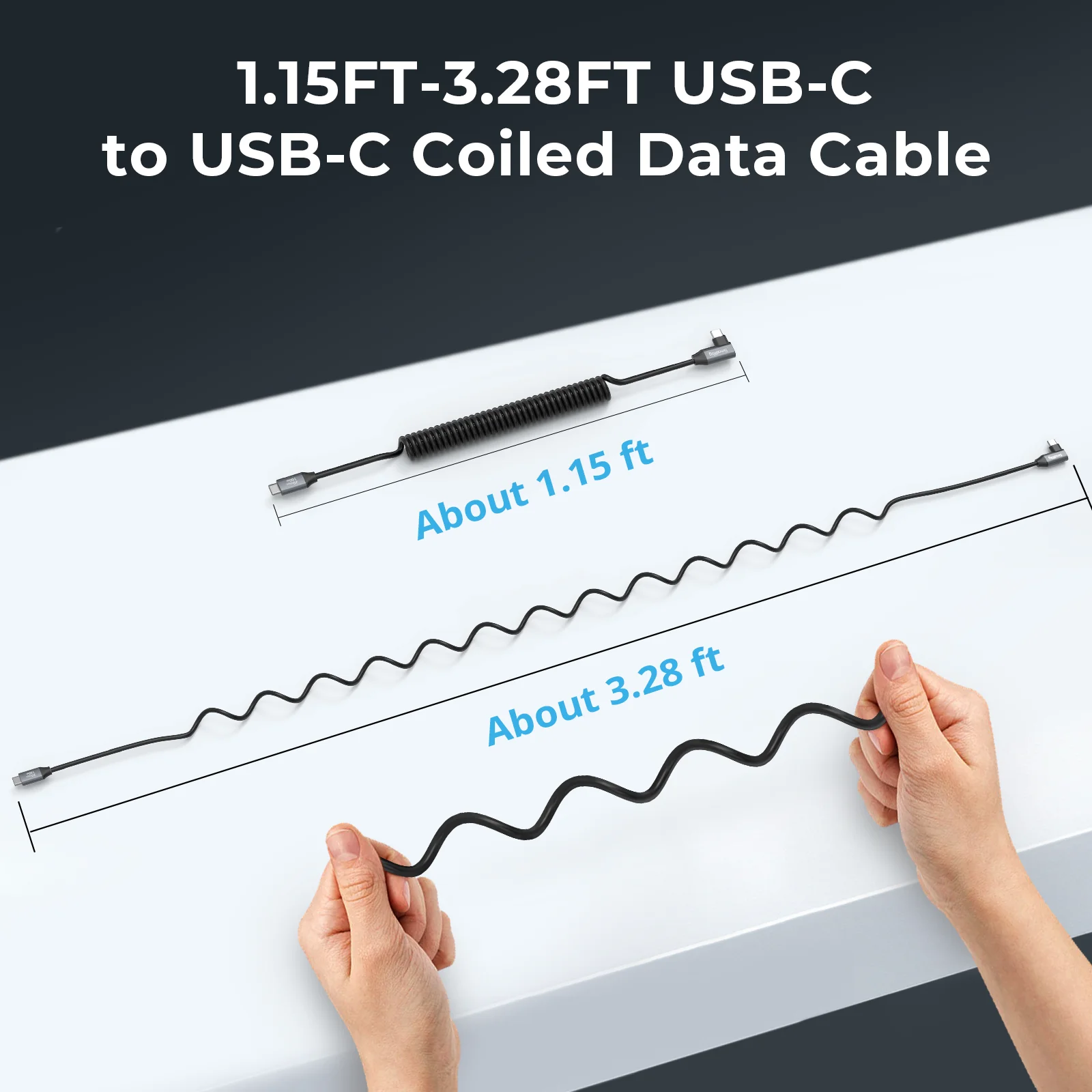 SmallRig USB-C do USB-C Zwijany kabel do transmisji danych Obsługa szybkiego transferu danych 20 Gb/s i PD 100 W Szybkie ładowanie aparatu 4793/4792 — zdjęcie produktu 6