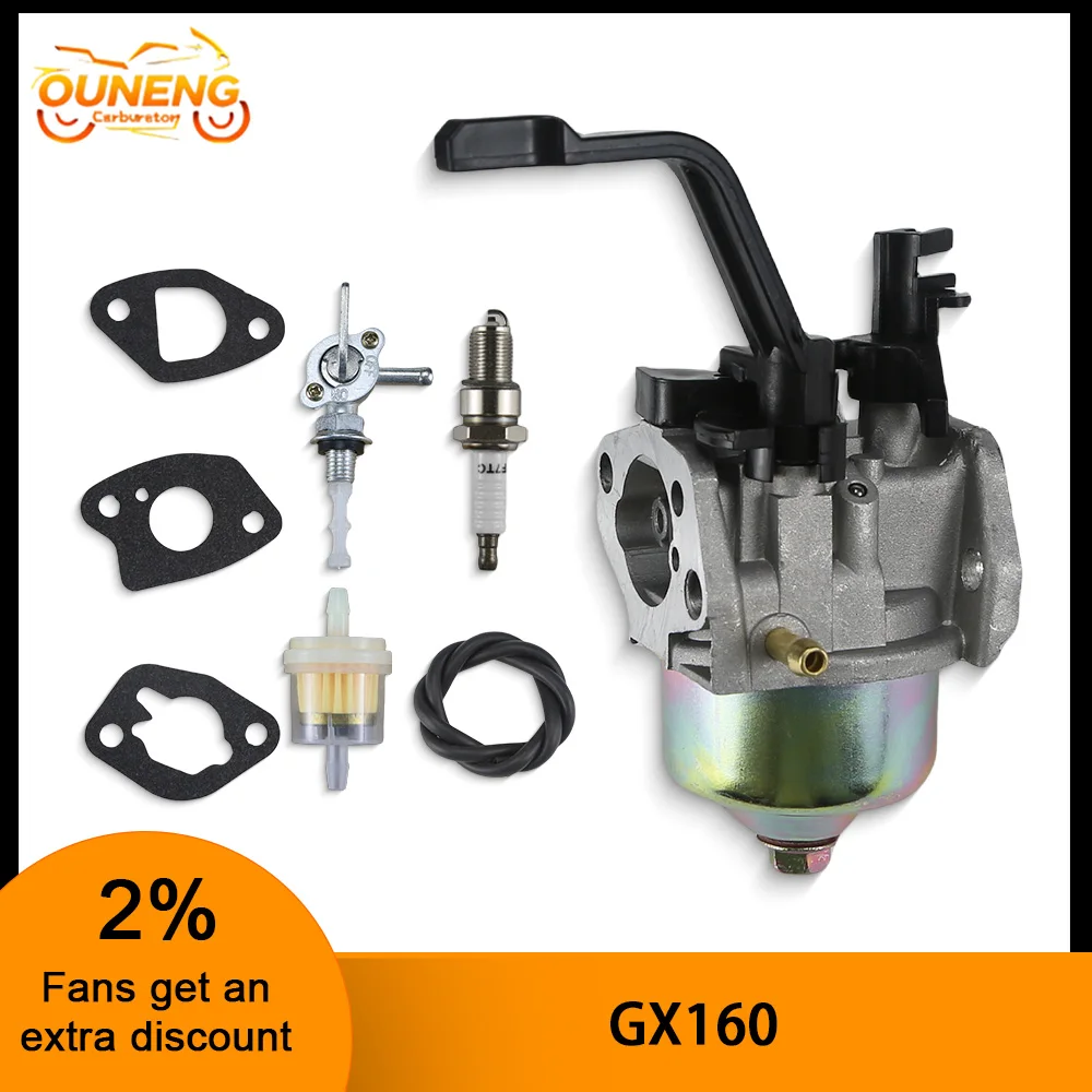 Motor Mower Generator Set Carburetor For Honda GX120 GX160 GX168 GX200 5.5HP 6.5HP 168F 170F 4 Stroke Engine 2KW-3KW
