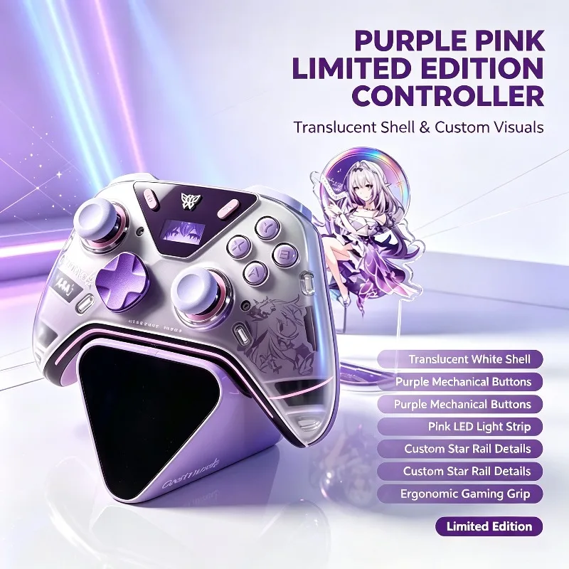 Honkai: Star Rail Castorice Wireless Elite Game Controller, miHoYo Official Bluetooth Gamepad with Tactile Feedback, Gift Box
