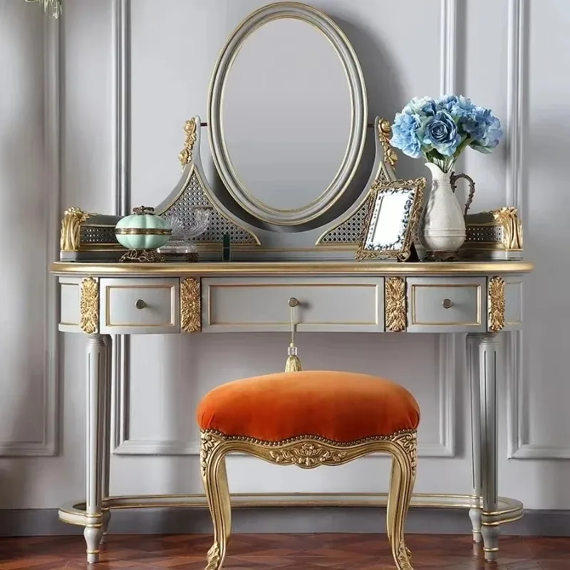 طاولة زينة حديثة للتخزين، مجموعة كاملة جمالية لغرفة المعيشة، خزانة مكياج فاخرة لتوفير المساحة، أثاث غرفة نوم Meuble Coiffeuse #2