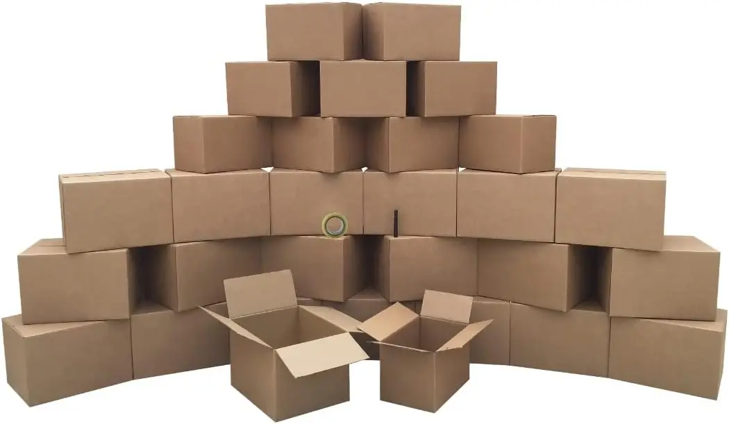 Moving Boxes - Value Economy Kit #2 Qty: 30 Boxes & Moving Supplies, Corrugated, Model:Moving Boxes Kit