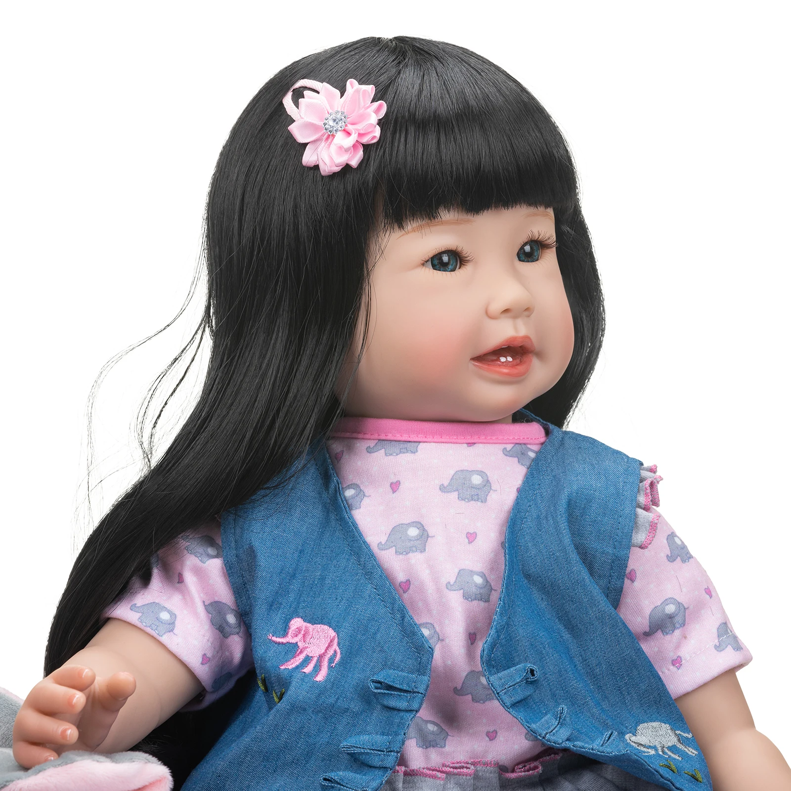 24inch Reborn Toddler Girl Doll Princess Teegan Lifelike Smile Baby Toys for Children Christmas Gift